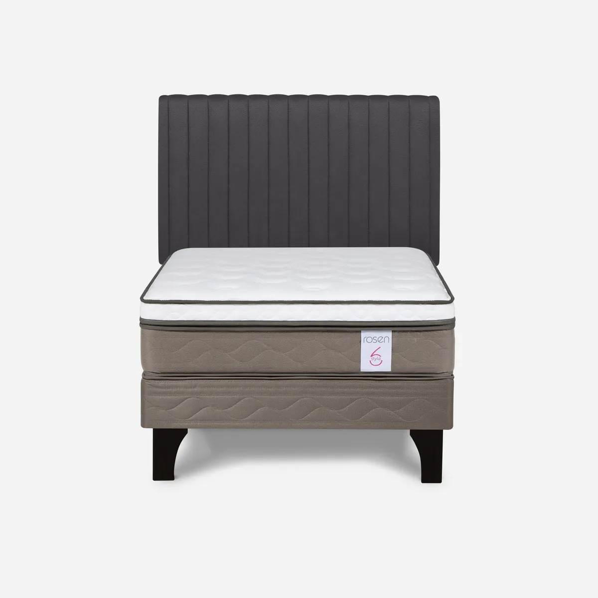 ROSEN - Cama 1.5 plazas Europea New Style 6 Chocolate