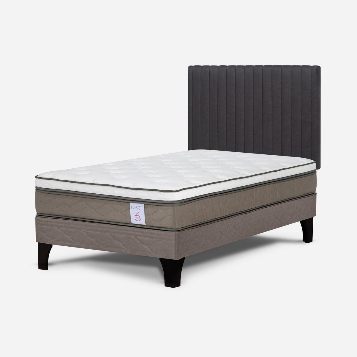 ROSEN - Cama 1.5 plazas Europea New Style 6 Chocolate