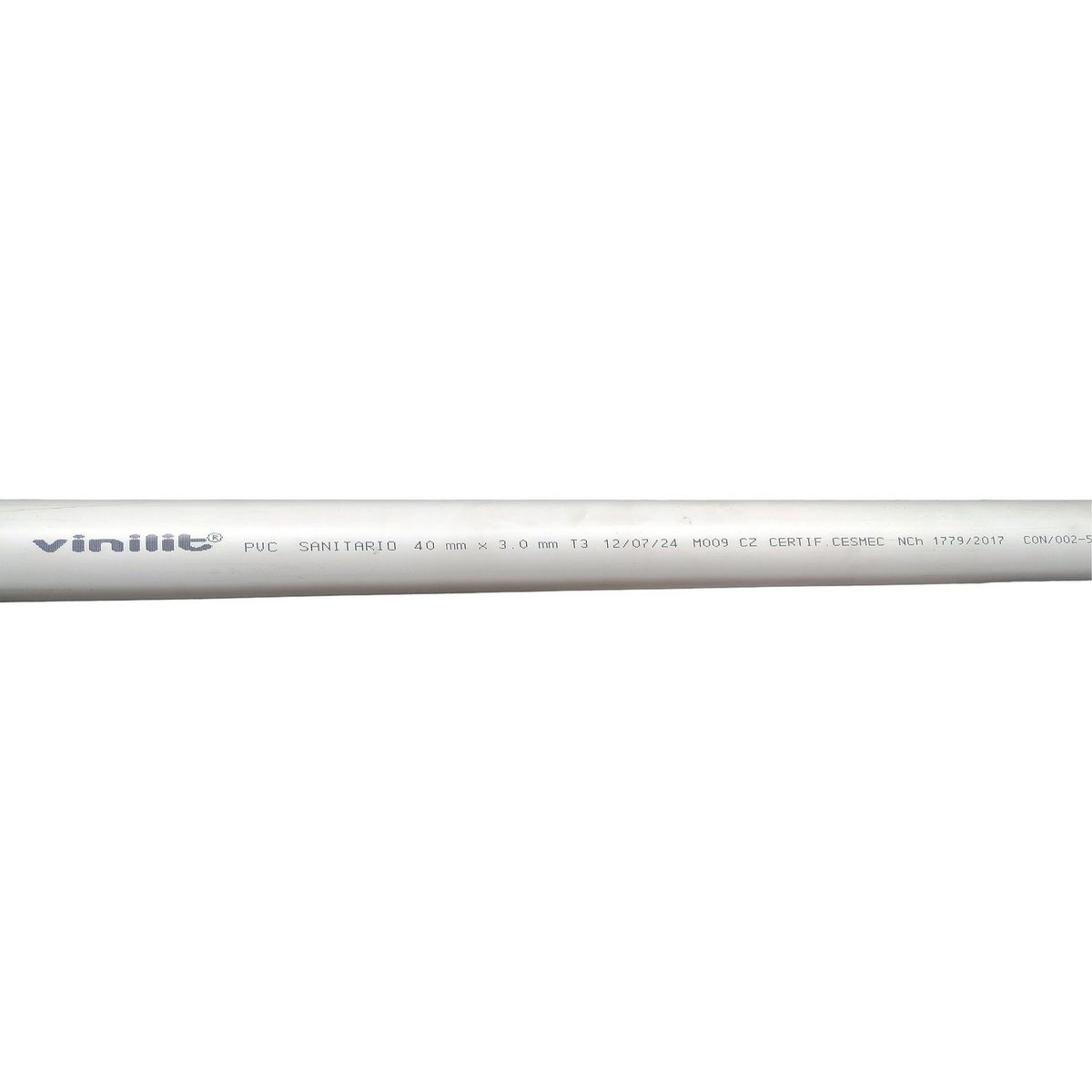 VINILIT - Tubo Sanitario Reforzado PVC Sanitario Agua 40 mmx300 cm