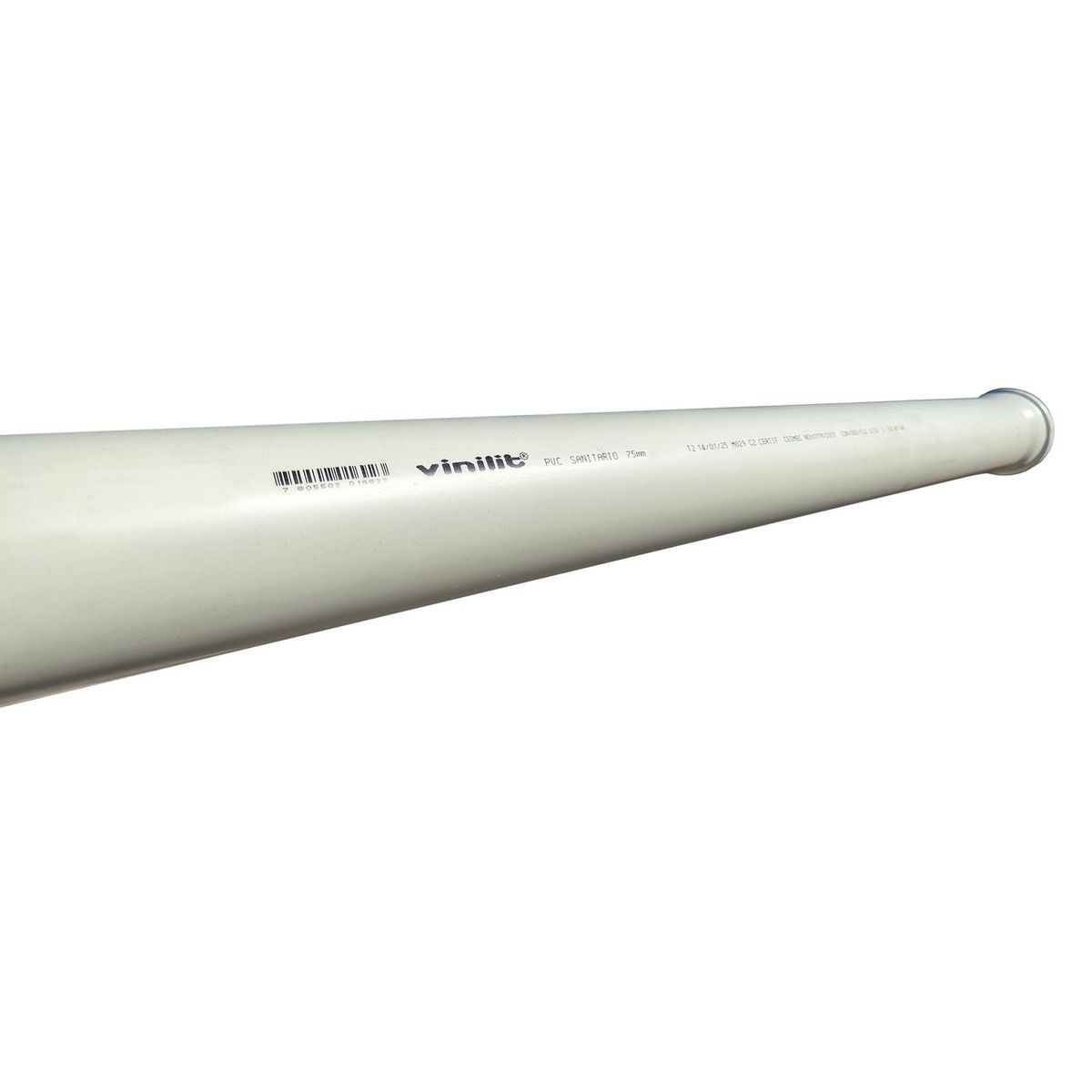 VINILIT - Tubo Sanitario Reforzado PVC Sanitario Agua 75 mmx600 cm