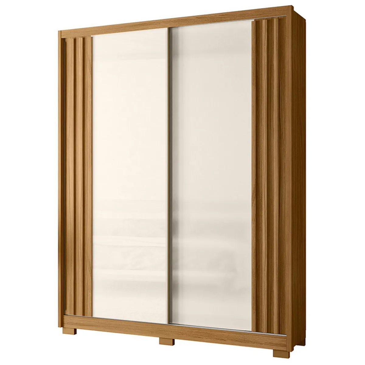 DI PORETTI - Closet 2 Puerta(s) 3 Cajón(es) 4 Repisa(s) 175x230x52 cm Café/Blanco