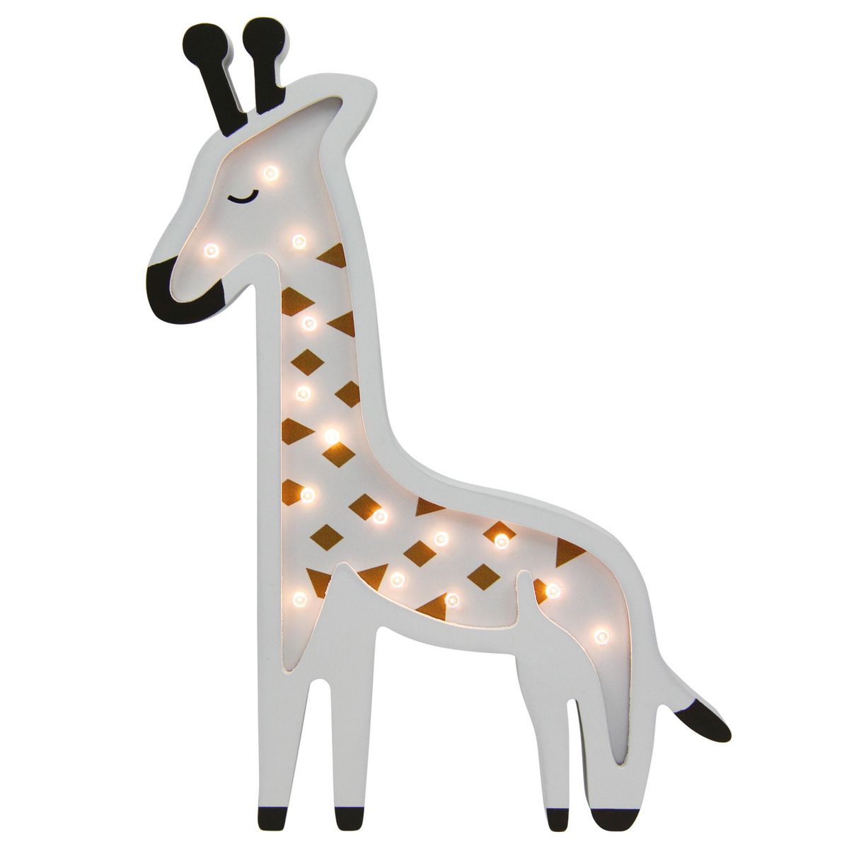 LEDZONE - Espantacuco Jirafa Blanco 3x28 cm