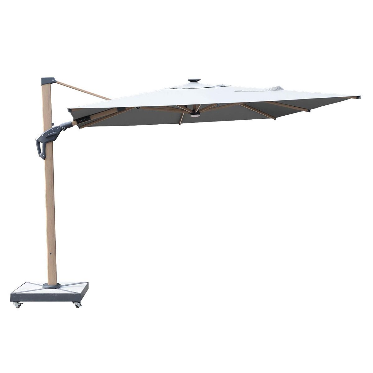 ALCAZAR - Parasol Acero inoxidable 2.95x2.65 metros Gris