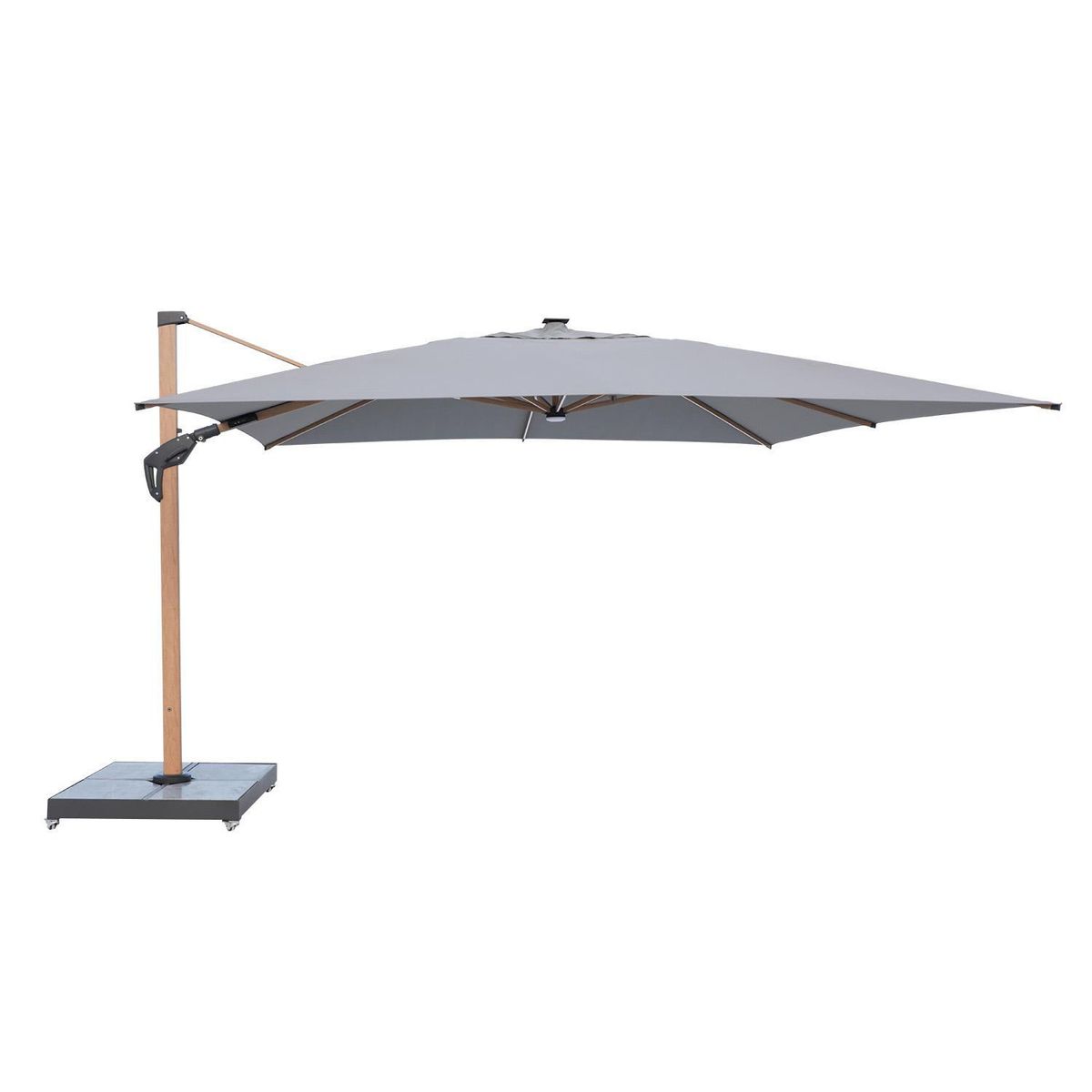 ALCAZAR - Parasol Acero inoxidable 3x3.96 metros Gris