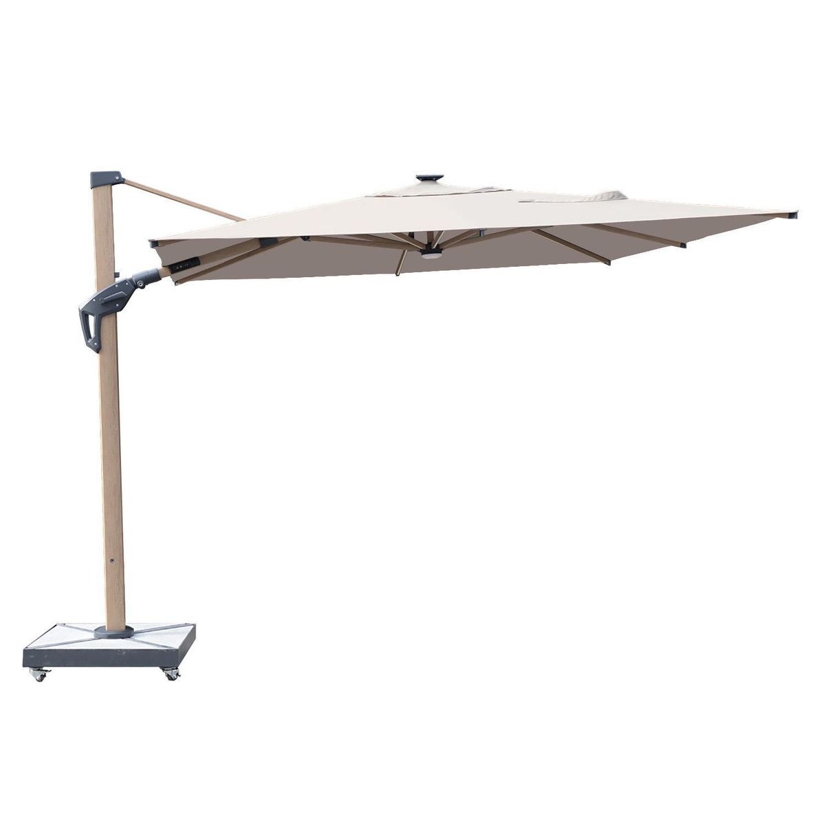 ALCAZAR - Parasol Acero inoxidable 2.95x2.65 metros Beige