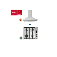 TEKA - Combo Empotrado Cocina Encimera Hlx 640 Inox + Campana Dbb60 Inox