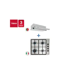 TEKA - Combo Empotrado Cocina Encimera Hlx 640 Inox + Campana Integrable Tl 6310Inox