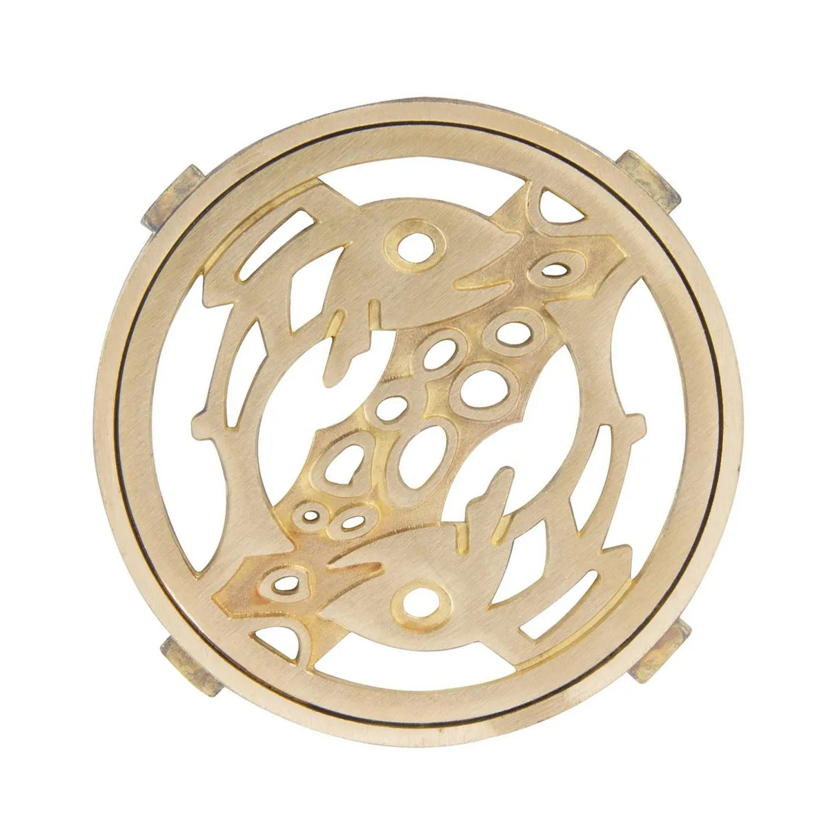 POLI - Rejilla Pileta Bronce Redonda 4"  1u