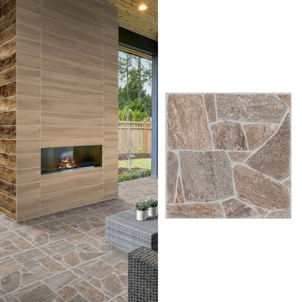 PISOFORTE - Cerámica 50x50 cm Doreto Marron Oscuro 2.33 m2