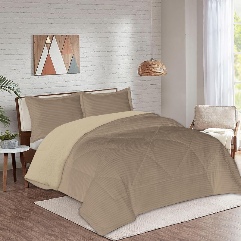 JUST HOME COLLECTION - Cubrecama King Cotelon Beige