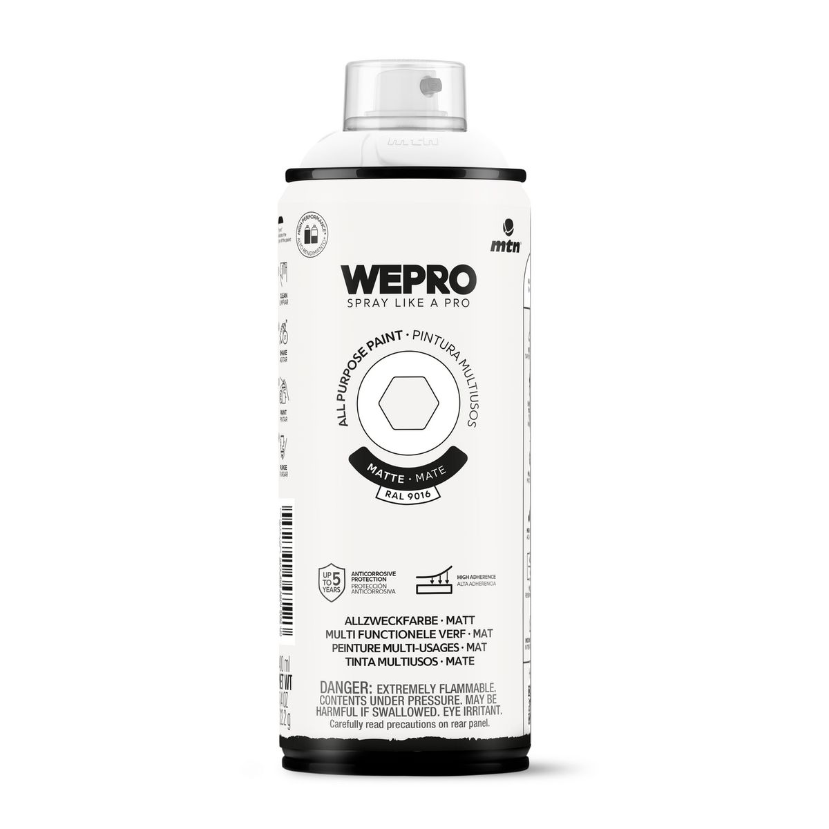 MTN - Pintura en Spray 0.4 l Mate Blanco