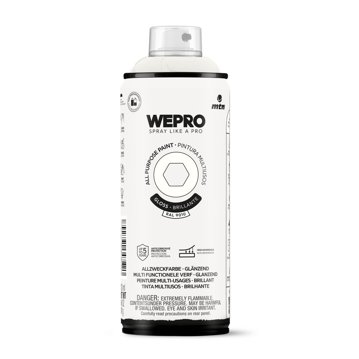 MTN - Pintura en Spray 0.4 l Brillante Blanco
