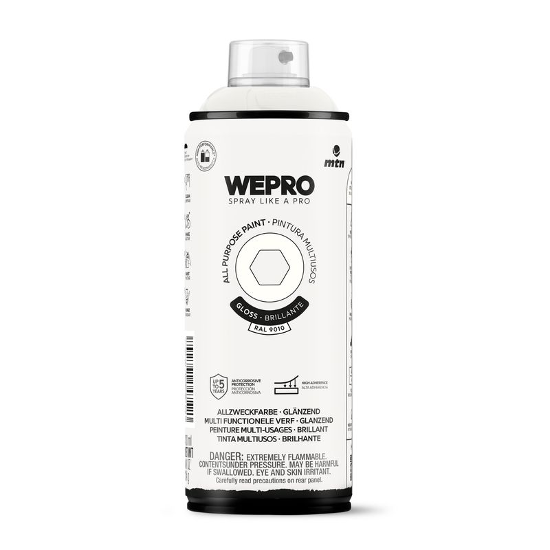 MTN - Pintura en Spray Brillante Blanco 400 ml