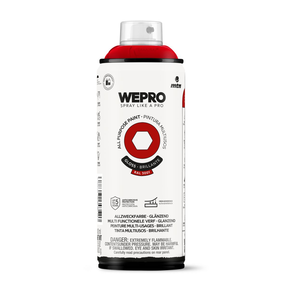 MTN - Pintura en Spray 0.4 l Brillante Rojo