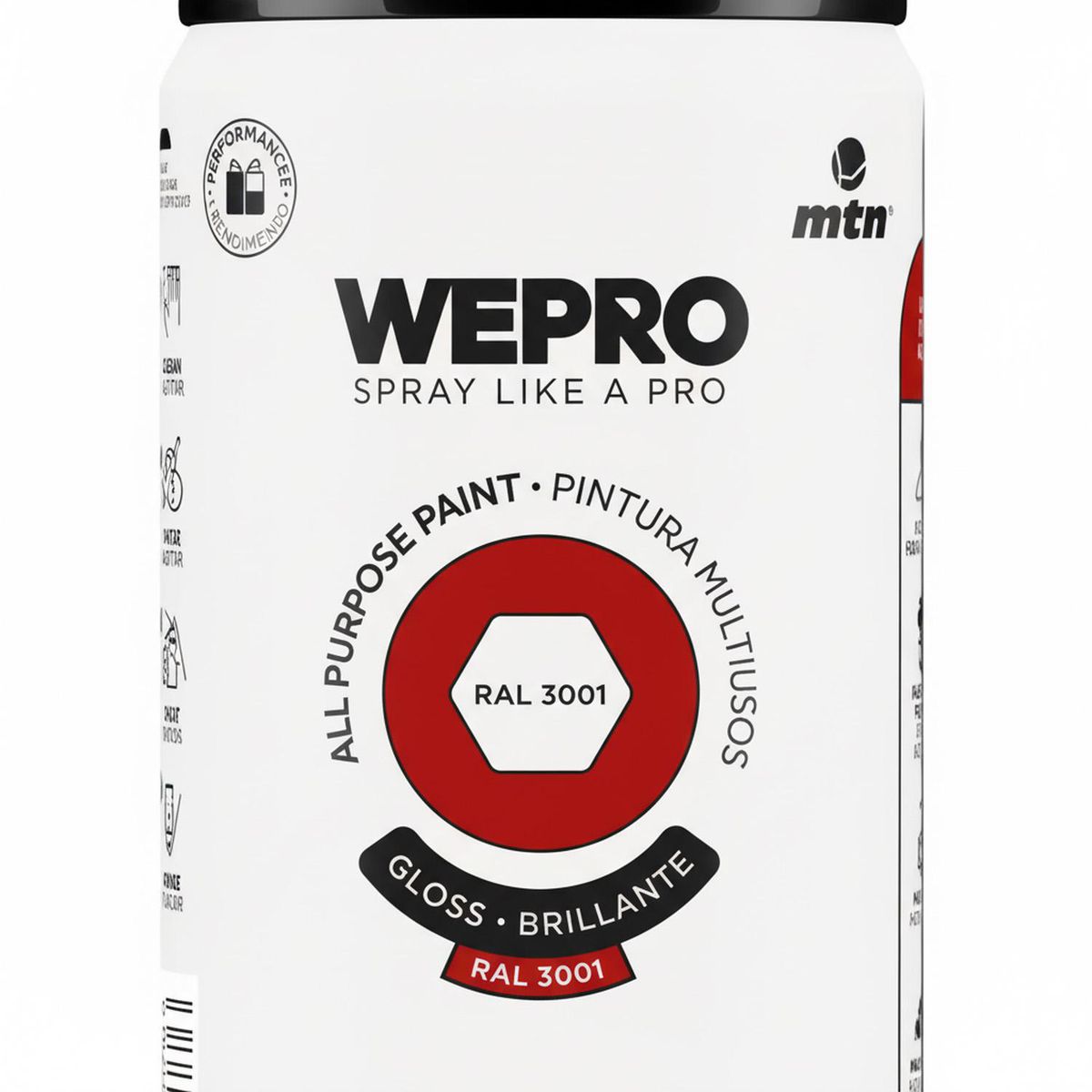 MTN - Pintura en Spray 0.4 l Brillante Rojo