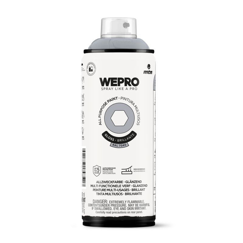 MTN - Pintura en Spray Spray 0.4 l Brillante Gris
