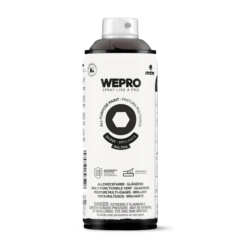 MTN - Pintura en Spray Spray 0.4 l Brillante Gris