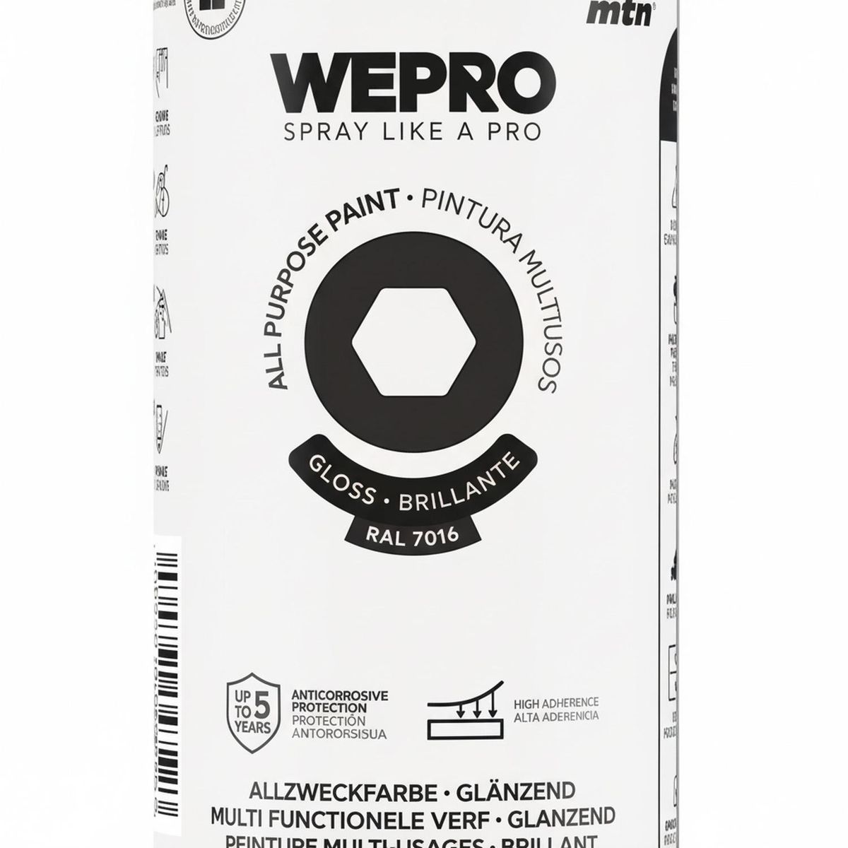 MTN - Pintura en Spray 0.4 l Brillante Gris Apolo