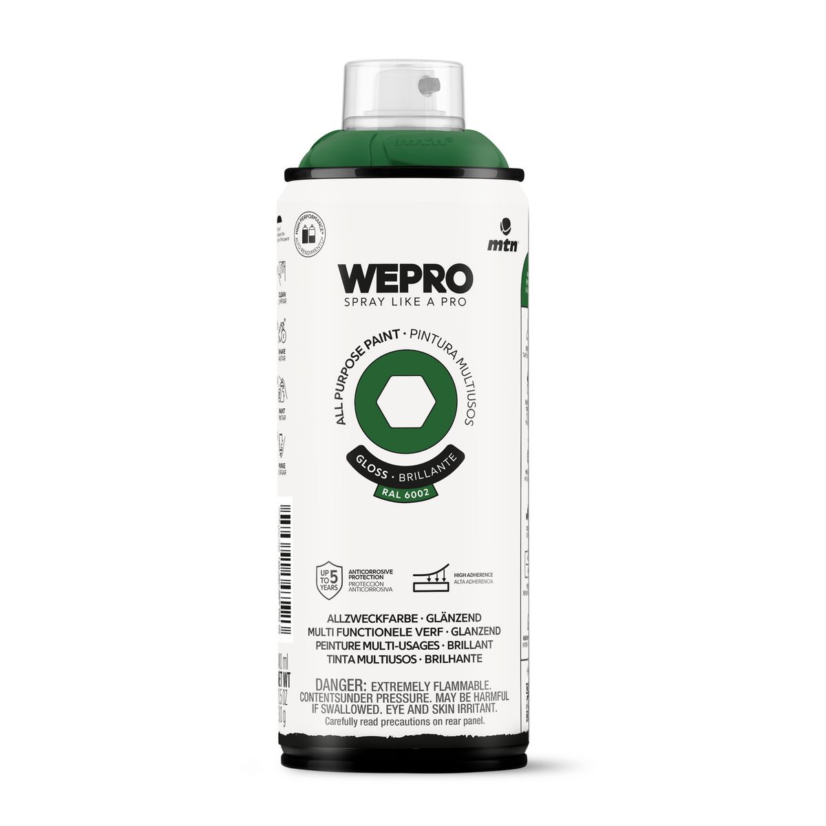 Pintura en Spray 0.4 l Brillante Verde Envidia, marca MTN - Foto Principal