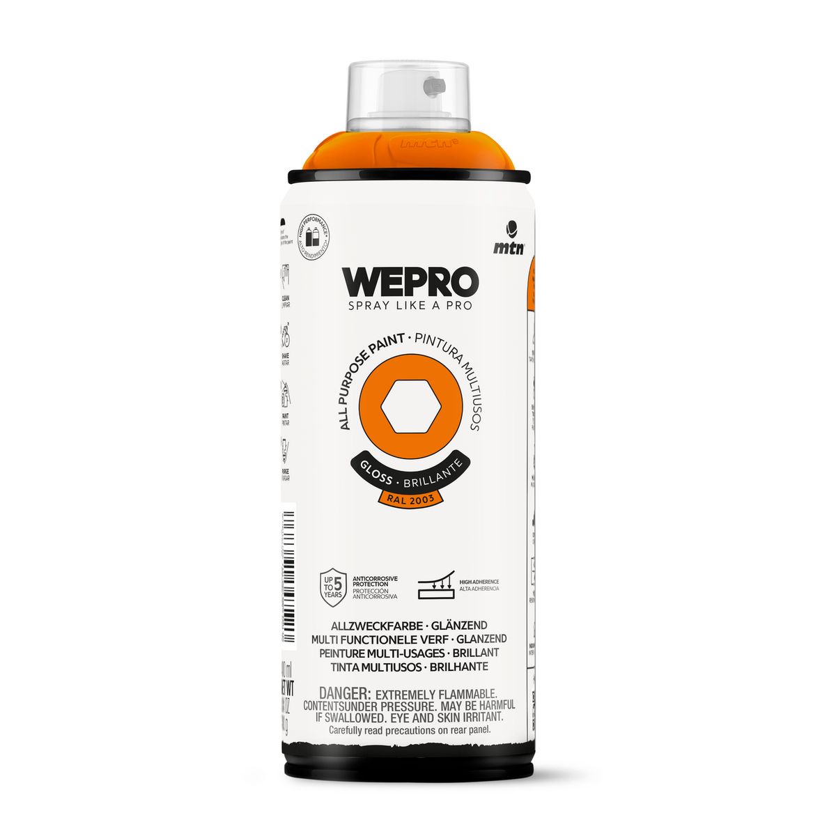 MTN - Pintura en Spray 0.4 l Brillante Naranja