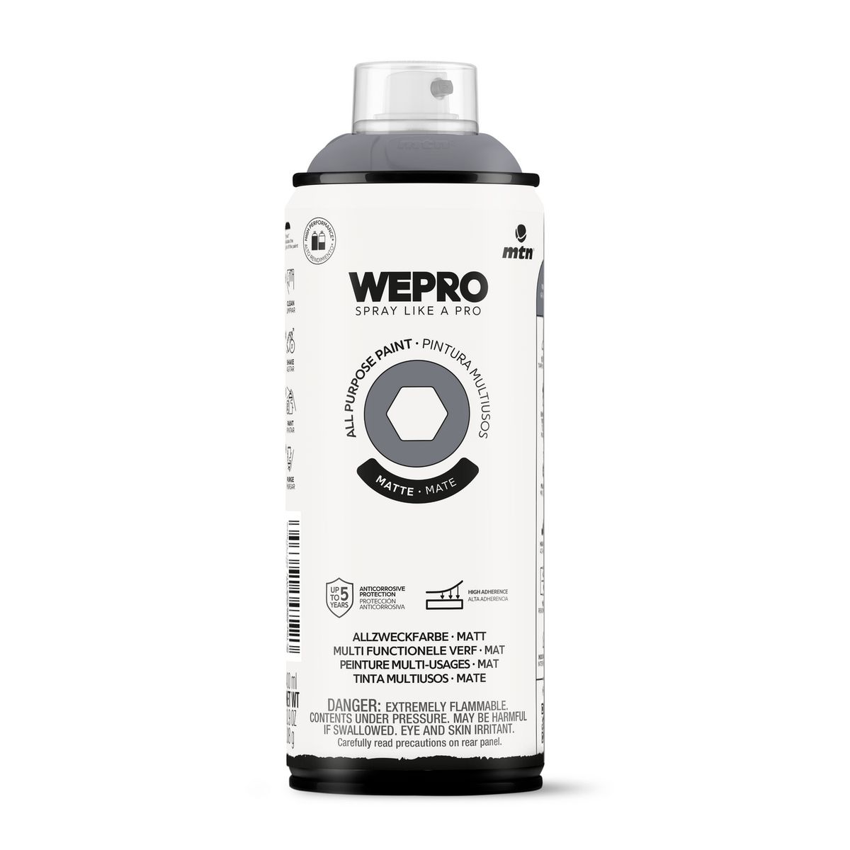 MTN - Pintura en Spray 0.4 l Mate Gris Tormenta