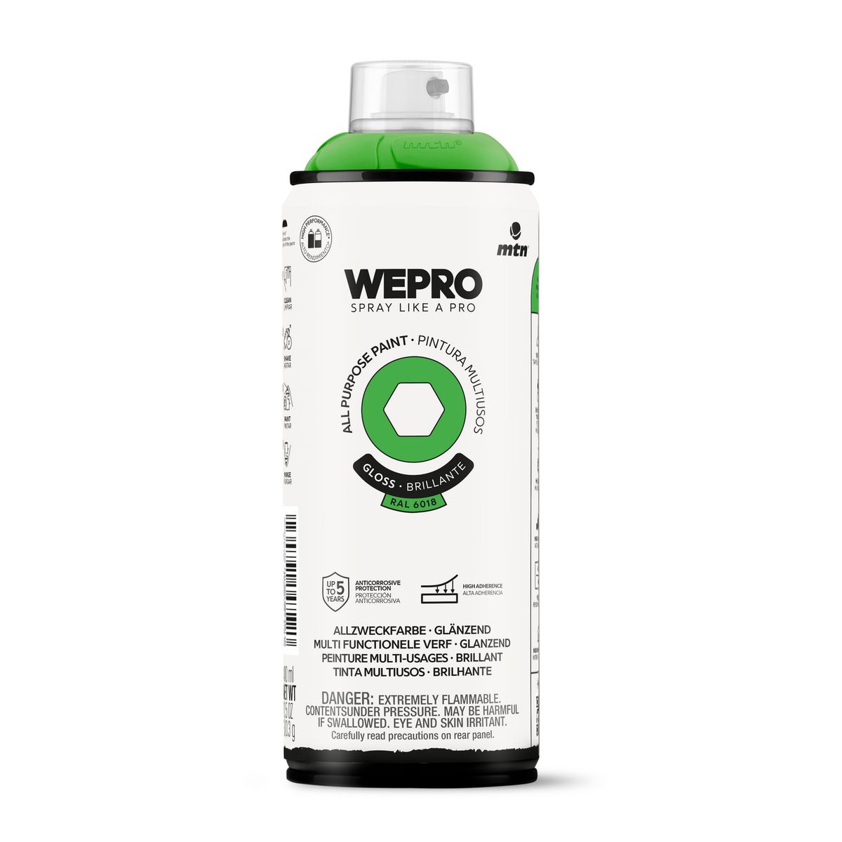 MTN - Pintura en Spray 0.4 l Brillante Verde