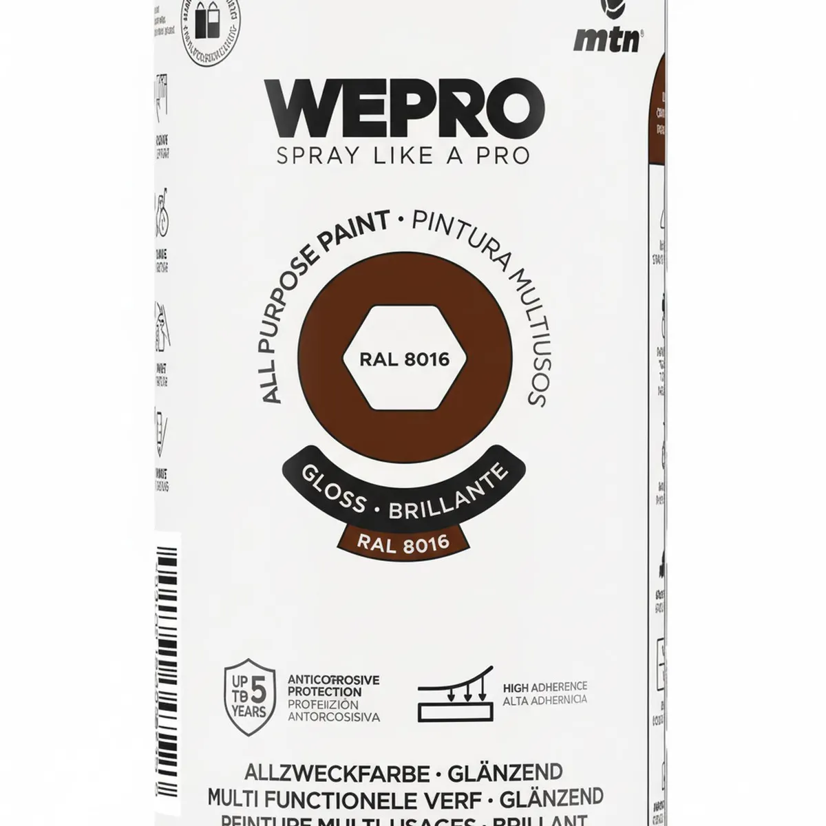 MTN - Pintura en Spray 0.4 l Brillante Marron Charlie