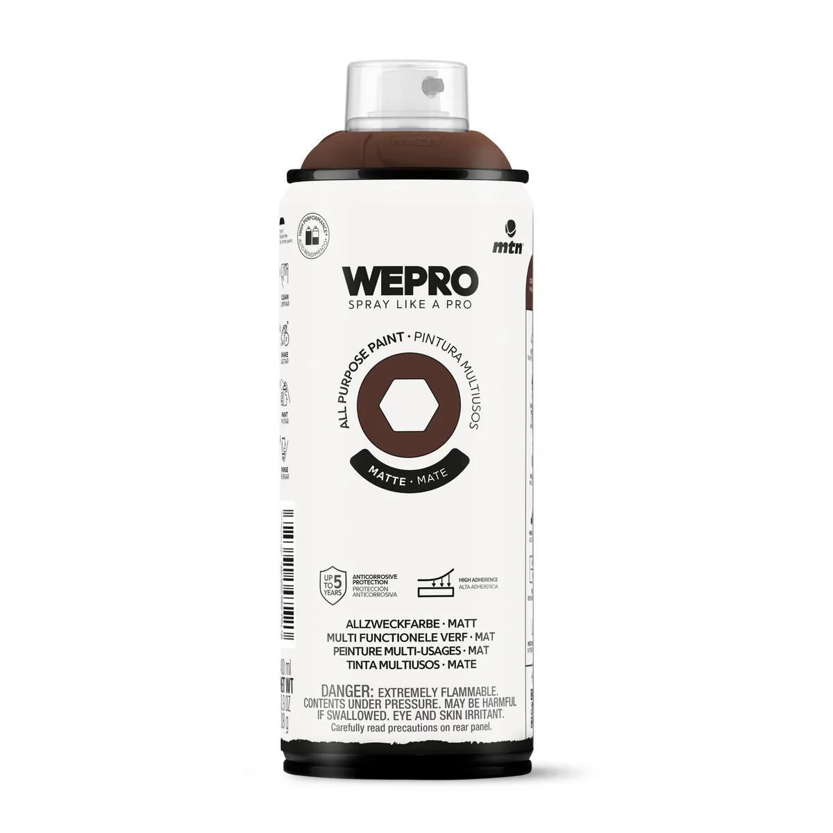 MTN - Pintura en Spray 0.4 l Mate Marron Cacao