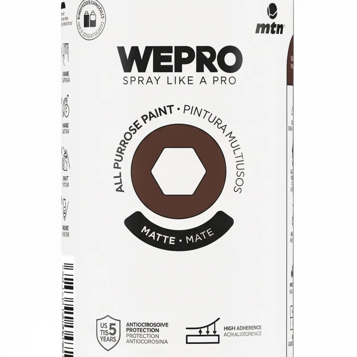 MTN - Pintura en Spray 0.4 l Mate Marron Cacao