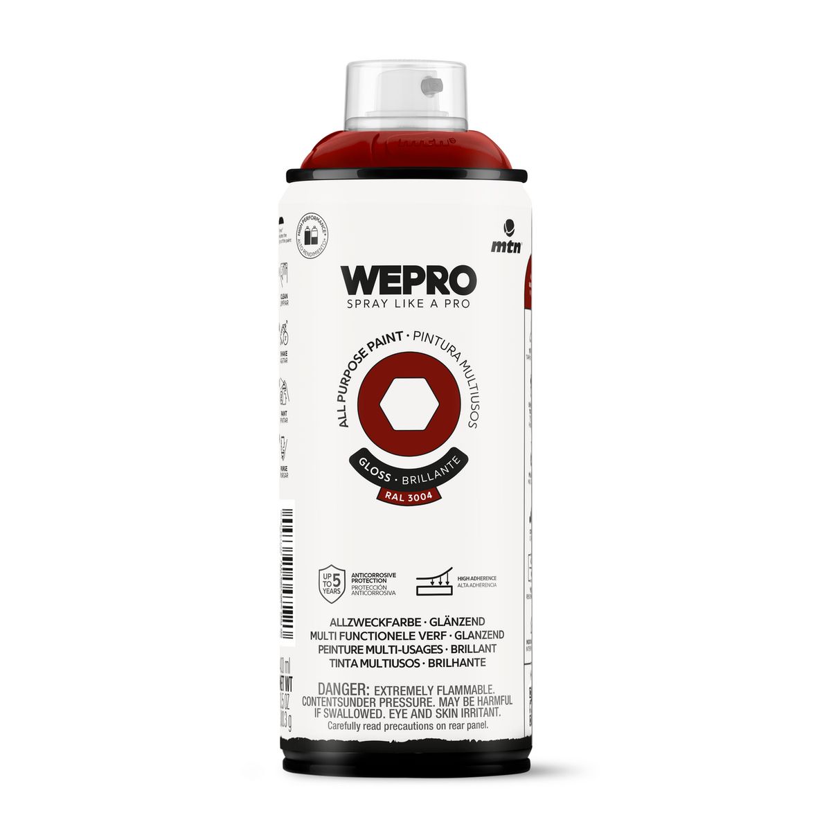 MTN - Pintura en Spray 0.4 l Brillante Rojo Baco