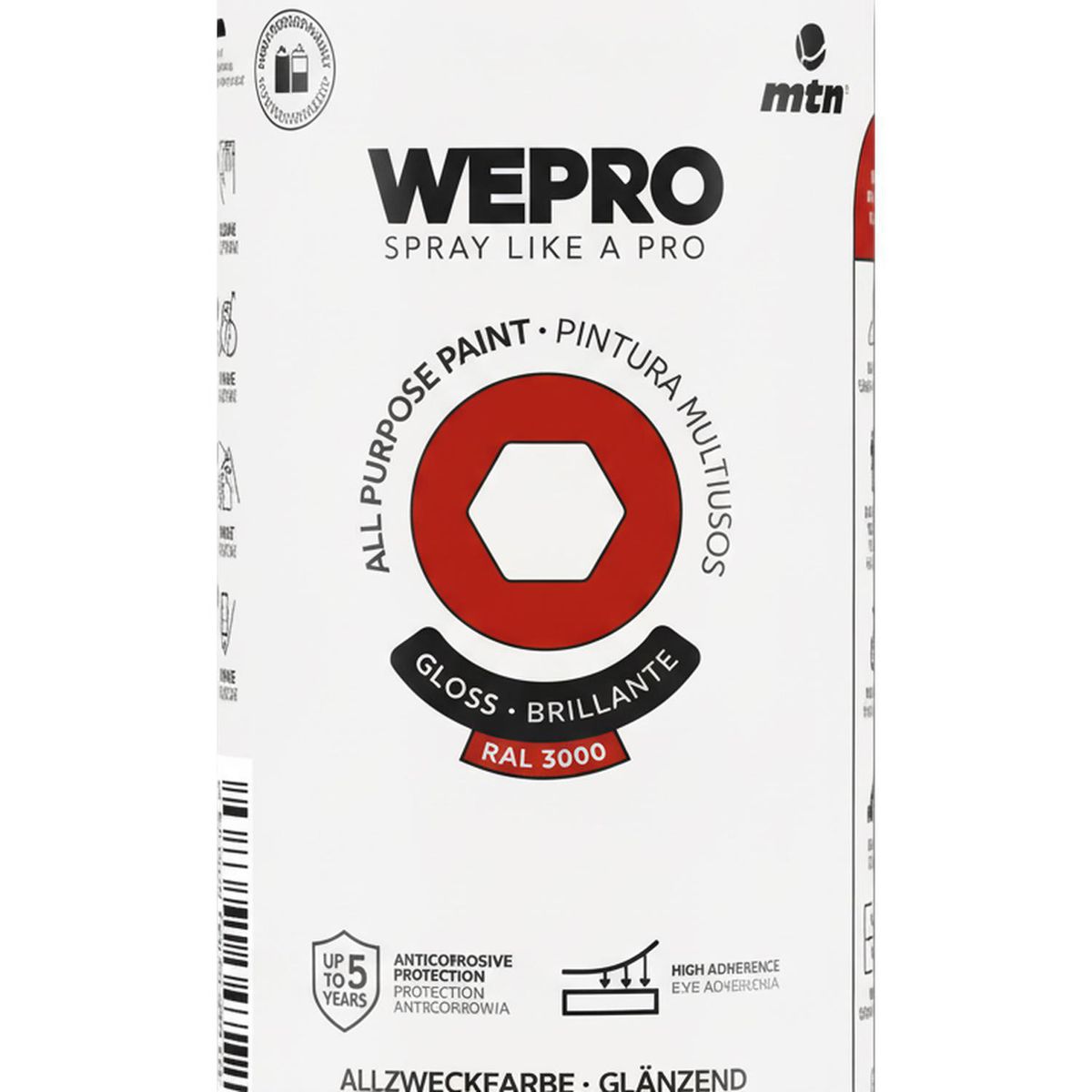 MTN - Pintura en Spray 0.4 l Brillante Rojo Moscú