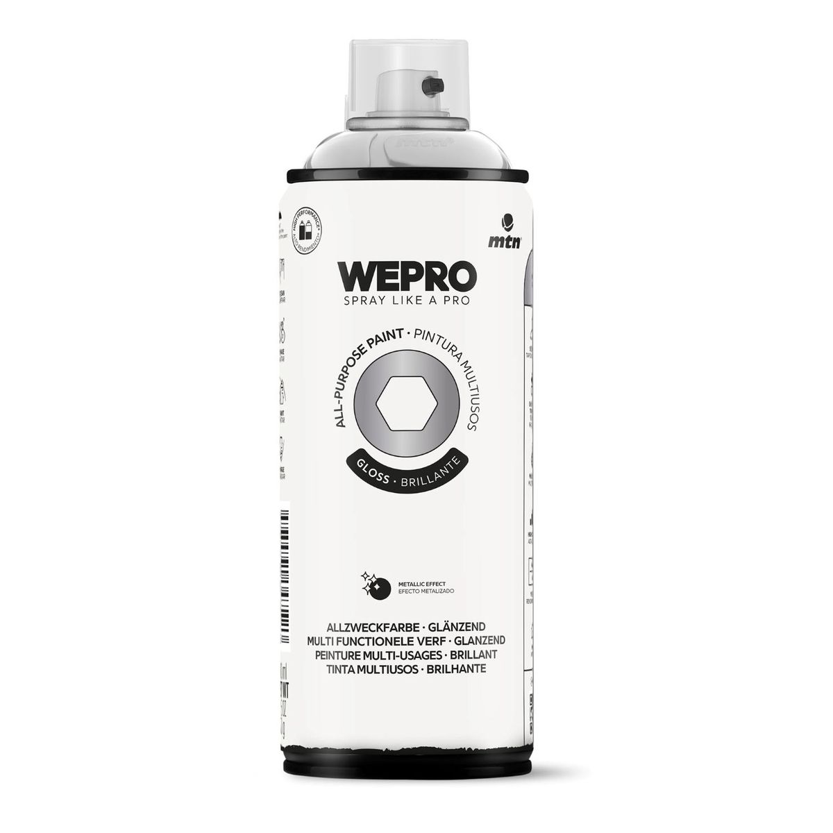 MTN - Pintura en Spray 0.4 l Brillante Plata