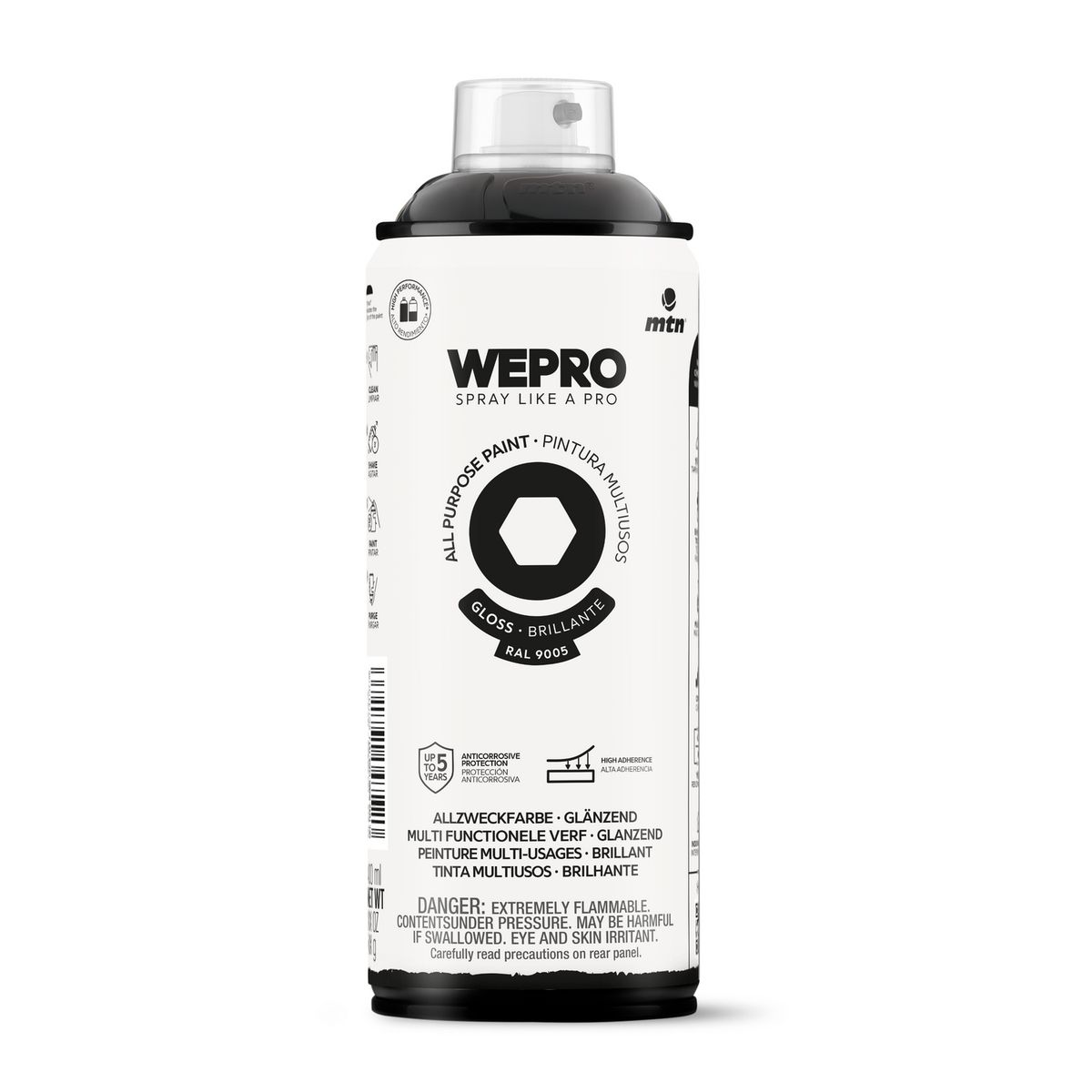 MTN - Pintura en Spray 0.4 l Mate Negro