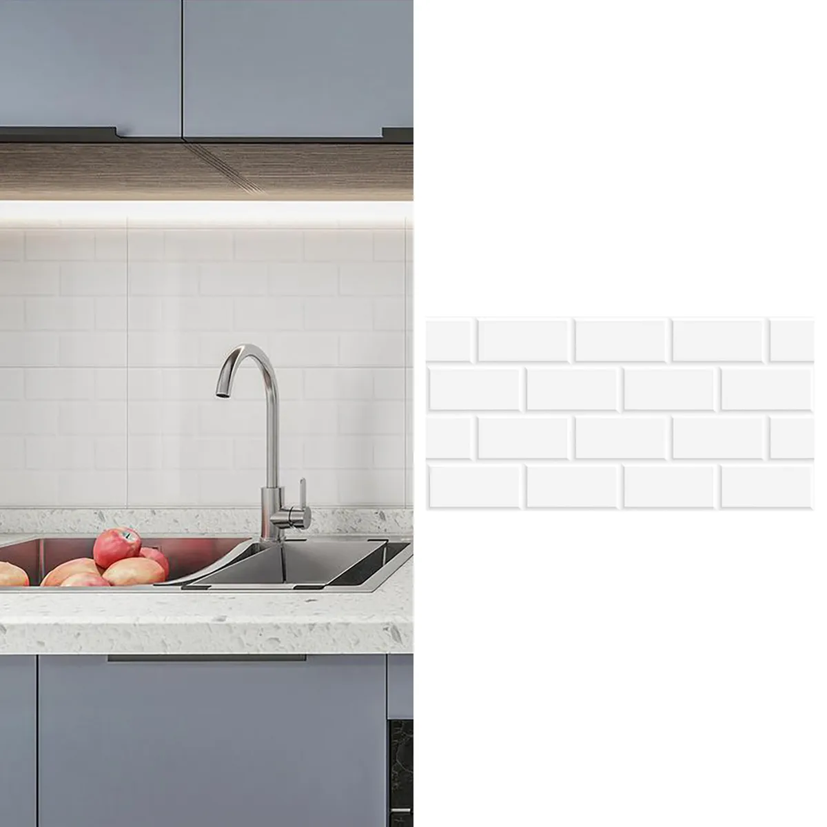 KLIPEN - Cerámica Muro 30X60 Polar Brick Brillante 1,62M2