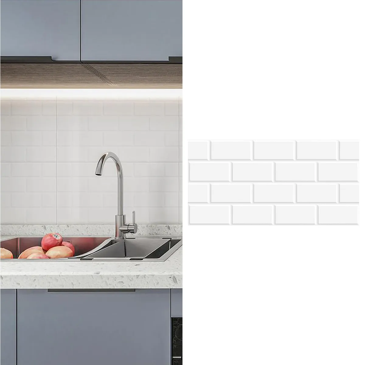 KLIPEN - Cerámica Muro 30X60 Polar Brick Brillante 1,62M2