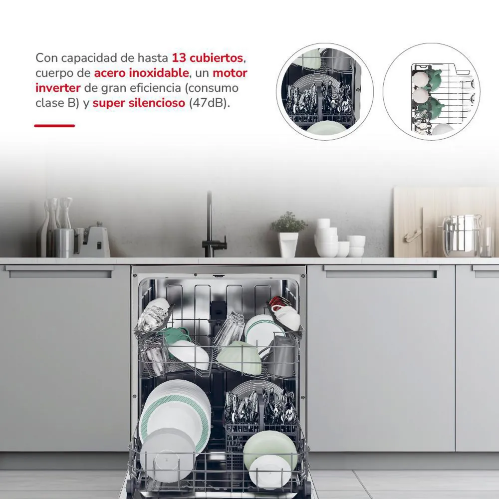 Thomas TH-DW13Ci 13 Cubiertos Inox Silver, foto 3