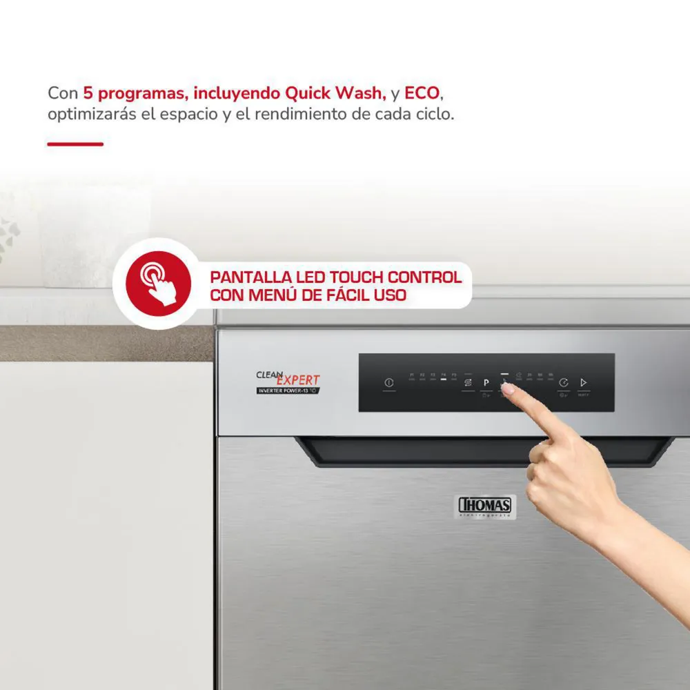 Thomas TH-DW13Ci 13 Cubiertos Inox Silver, foto 4