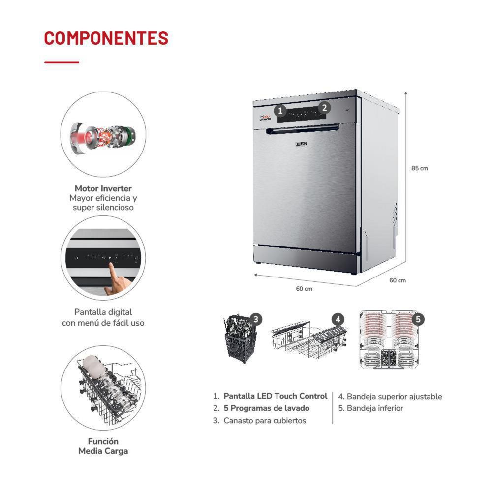 Thomas TH-DW13Ci 13 Cubiertos Inox Silver, foto 6