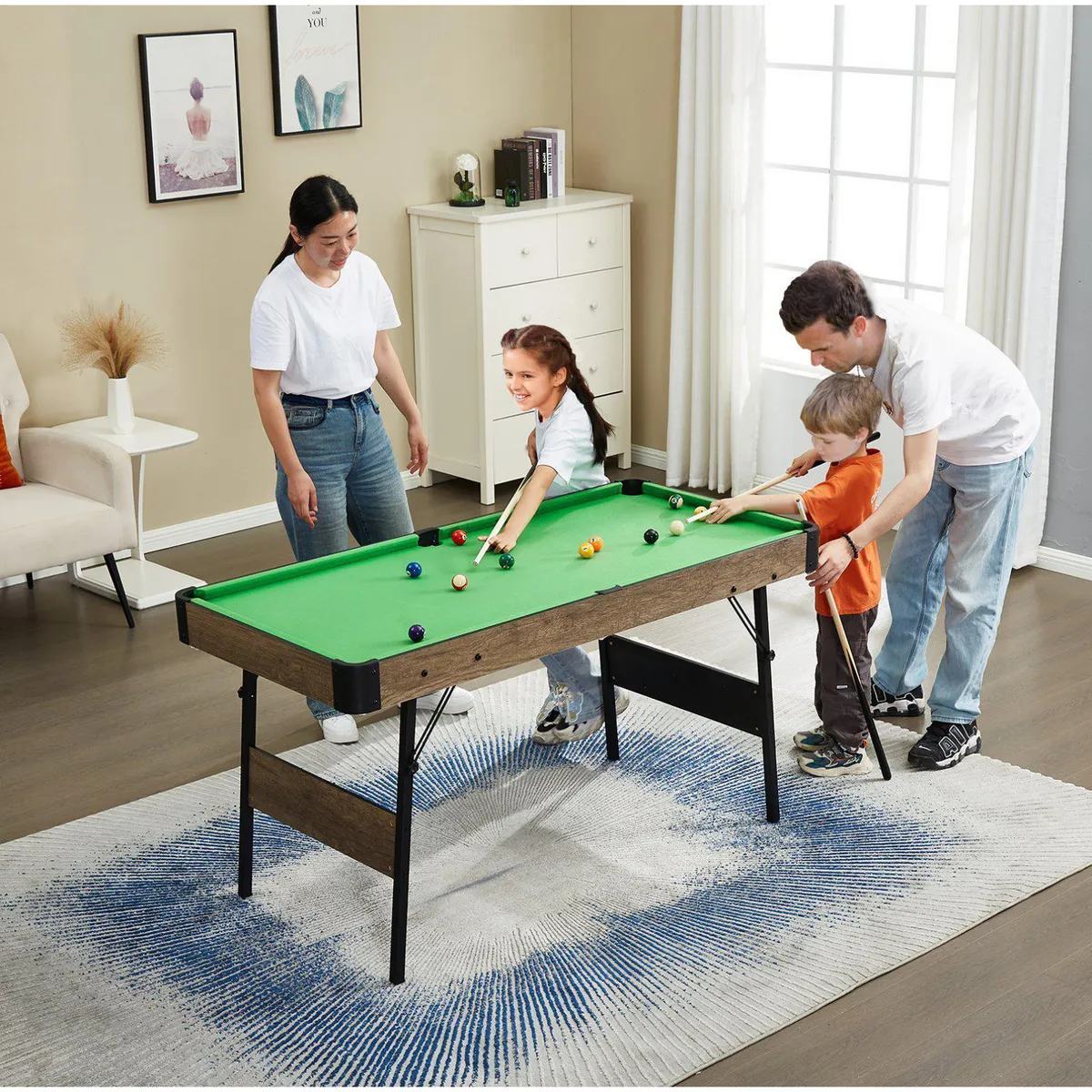 KIDSCOOL - Mesa de Pool Plegable 61x81x122 cm