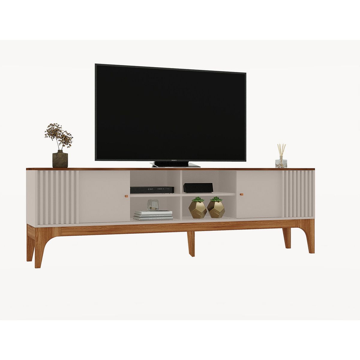EXIT - Rack TV 100 " Florencia Beige /Matte 200x63.7x36.5 cm