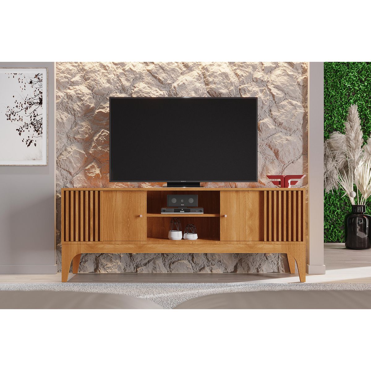 EXIT - Rack 70 " Florencia Canela 160x63.7x36.5 cm