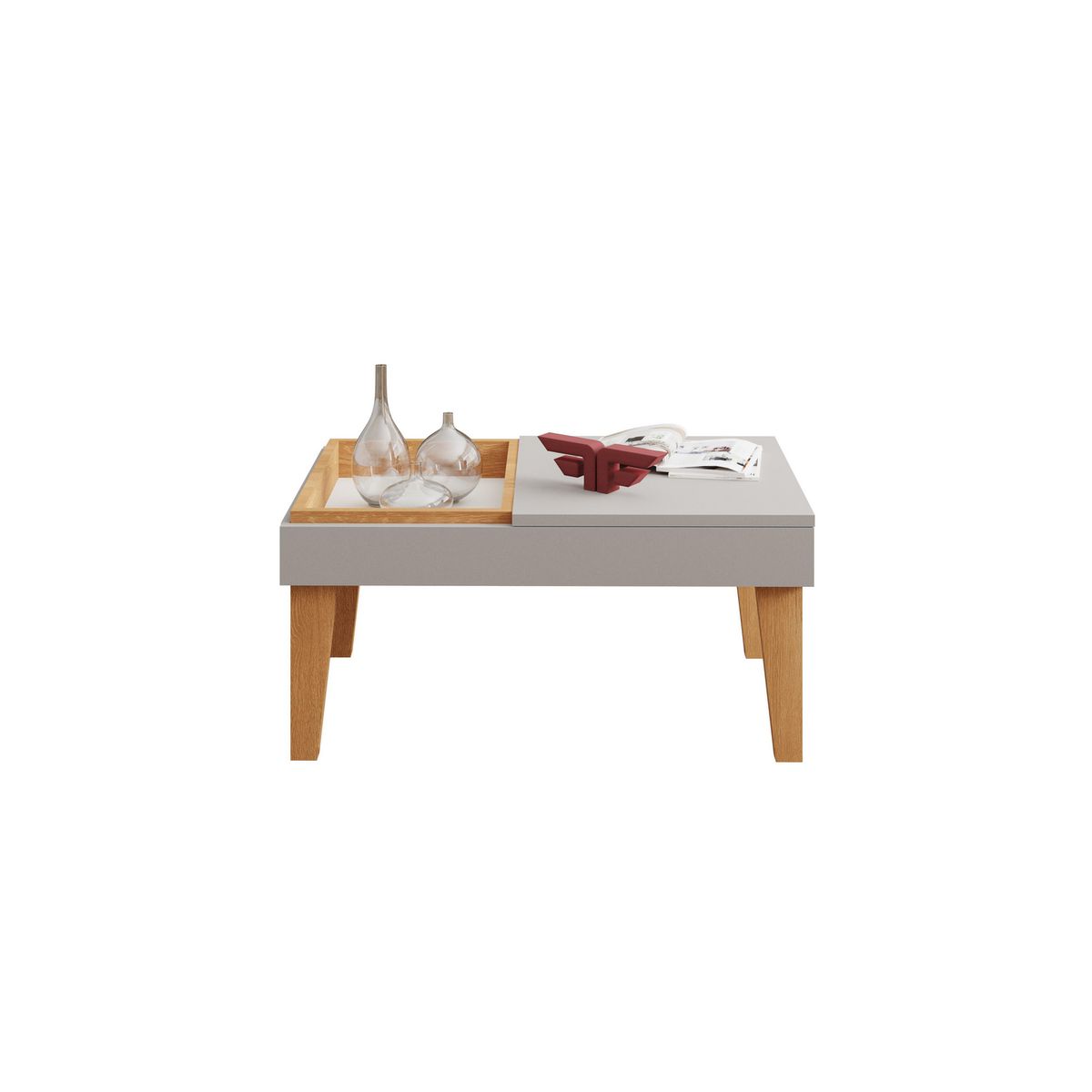 EXIT - Mesa de centro Veneza Gris-canela 41.5x68.2x34.5 cm