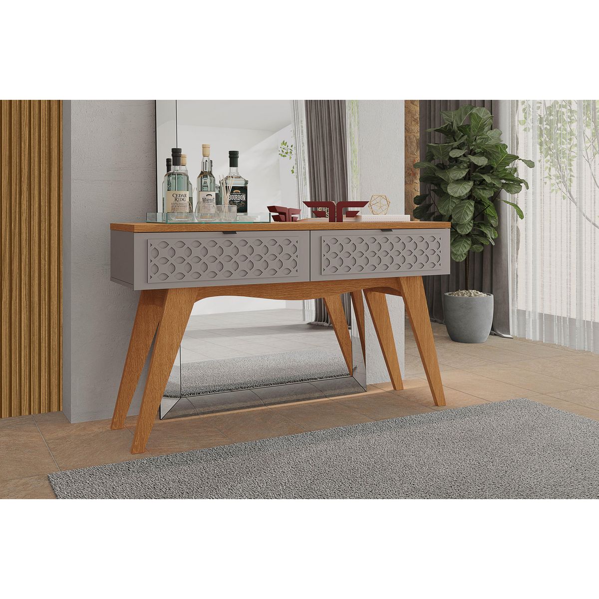 EXIT - Arrimo Isis Gris-canela 38.6x136x79 cm