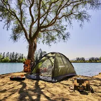 Carpa Camping Iglú Dome Pack 2 Personas Gris/verde