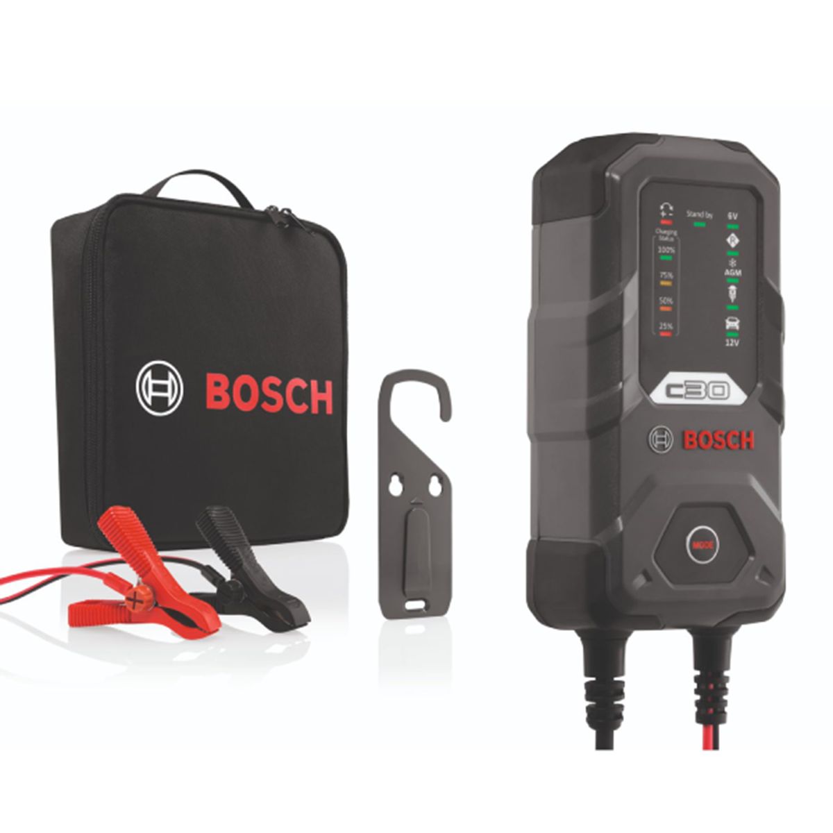 BOSCH - Cargador de batería automóvil C30 6/12V