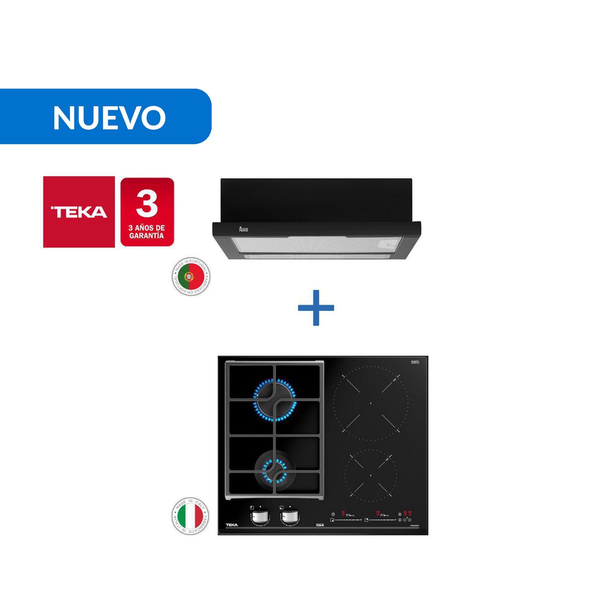 TEKA - Combo Empotrado Encimera Jzc 64322 + Campana Tl6310 Bk