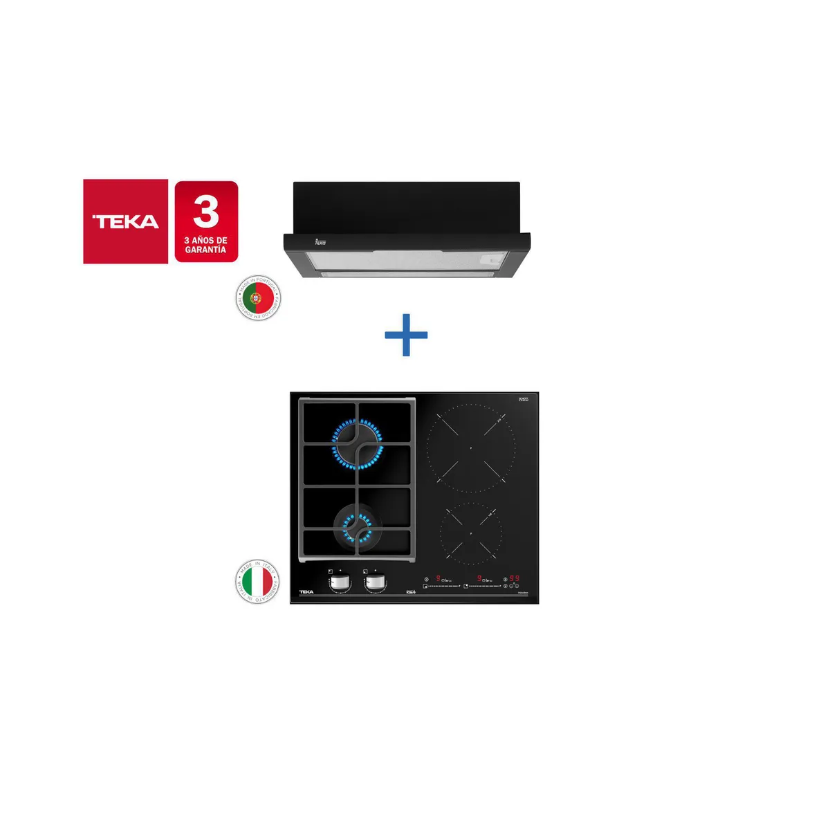 TEKA - Combo Empotrado Encimera Jzc 64322 + Campana Tl6310 Bk