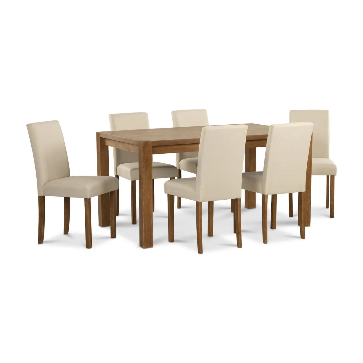 CIC - Juego de comedor Phoenix 6 Sillas Mesa Rectangular 90 cm x 75,5 cm x 150 cm Café