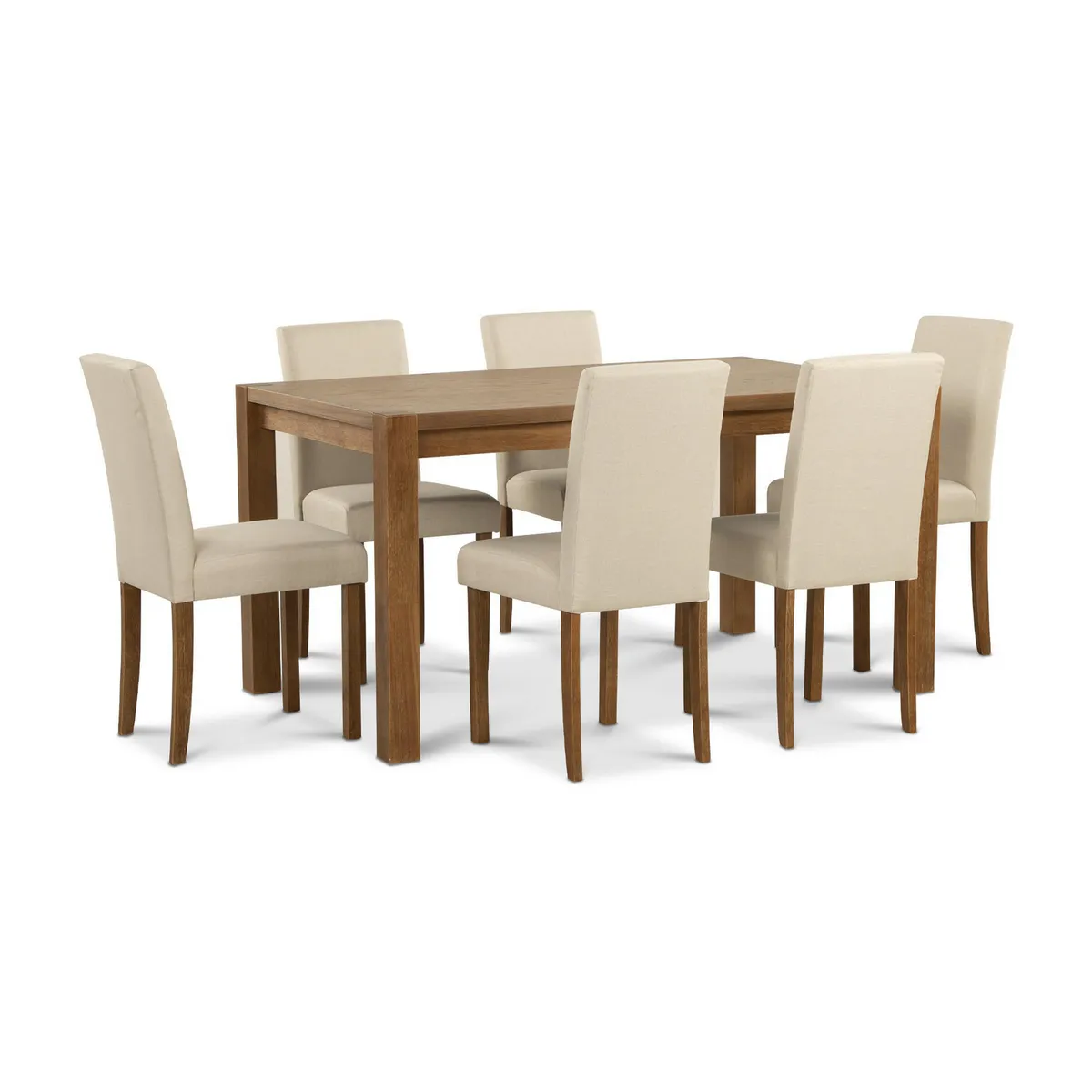 CIC - Juego de comedor Phoenix 6 Sillas Mesa Rectangular 90 cm x 75,5 cm x 150 cm Café