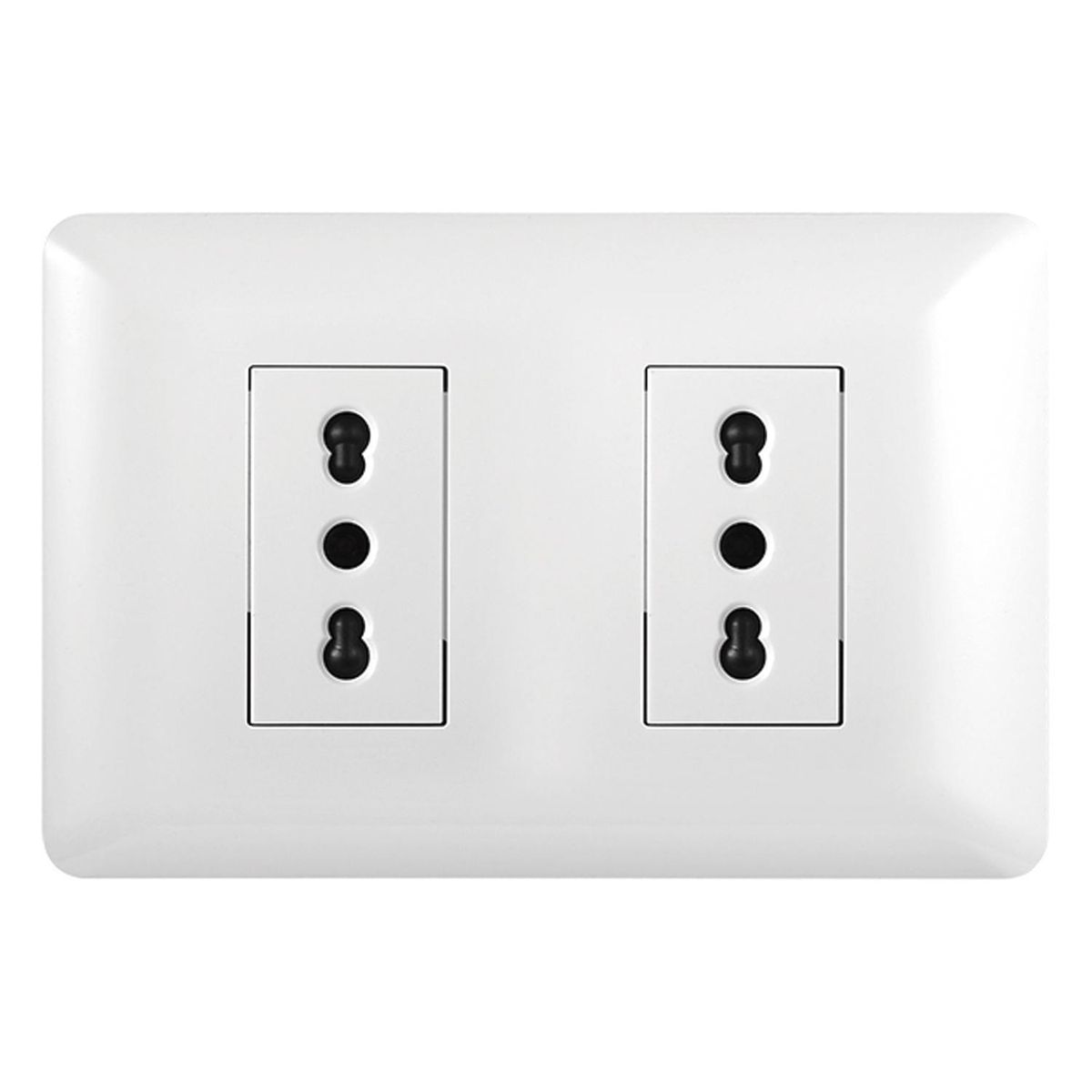 WANT - Tomacorriente Doble 10/16A 250V Blanco 100 un